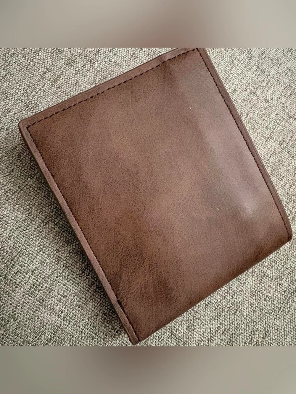 Vintage Dark Brown Slim Leather Card Holder
